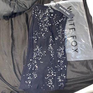 White fox crystal dress